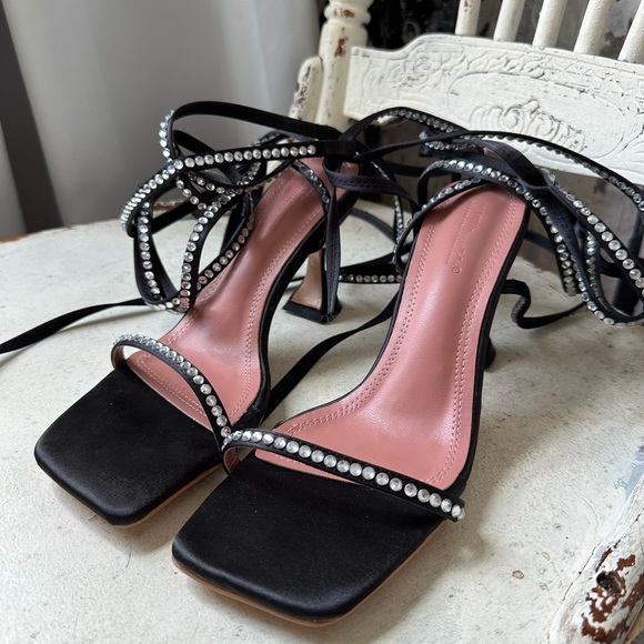 Espadrille Rhinestone Heels - Picture 3 of 5